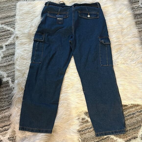 FOREVER 21| Cargo Womens jeans belted size 31 - Picture 4 of 8